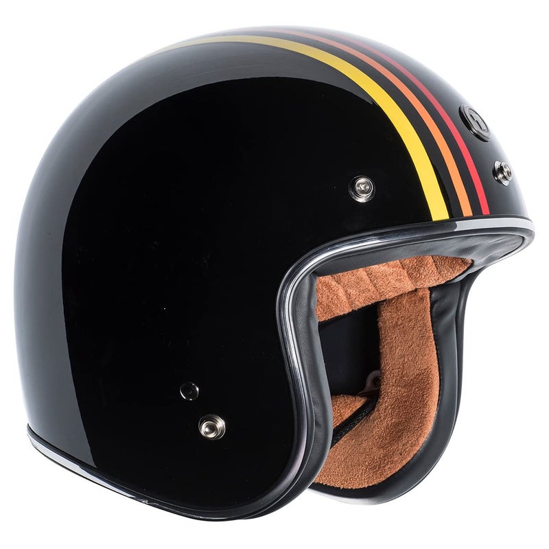 TORC T5005SE24 Unisex-Adult Cruiser-Motorcycles T50 Route 66 Open Face Helmet Graphic, Large (Gloss Black 1978 - Image 4